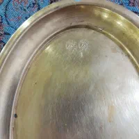 سینی قند پهلو برنجی روسی مهر دار باقدمت ۸۰ سال