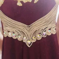 لباس مجلسی بلند کارشده نو