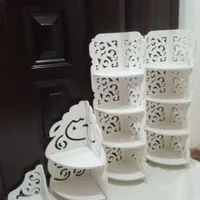 ۴ عدد شلف کنجی دیوار PVCزیبا ۲و ۴ طبقه