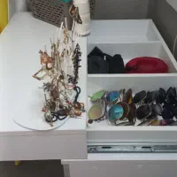 میز ارایش با اینه رینگ لایت با کشو مخفی|آرایشگاه و سالنهای زیبایی|معمولان, |دیوار