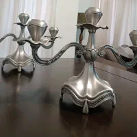 دو عدد شمعدان پیوتر|صنایع دستی و سایر لوازم تزئینی|تهران, هروی|دیوار
