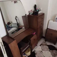 تخت خواب زیبا دو نفره مشابه نو با سرویس کامل|تخت و سرویس خواب|تهران, میدان ولیعصر|دیوار