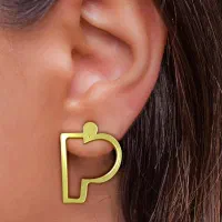 گوشواره طلا P پلاک طلا اول اسم شخصی ساز|جواهرات|تهران, مدائن|دیوار