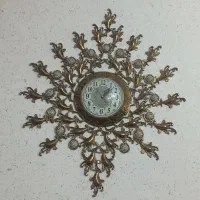 ساعت برنز و چوبی