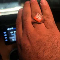 دست ساز خطی طرح نقطه عقیق یمنی پرتقالی|جواهرات|تبریز, |دیوار