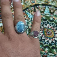 انگشتر شجر قائم و یاقوت سرخ آفریقایی