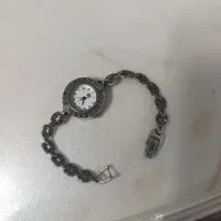 ساعت نقره سیاه قلم موتور ژاپن ضد حساسیت