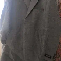 کت پشمی طوسی آکبند
