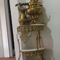 سماور زغالی ۶ لیتری با پایه برنز