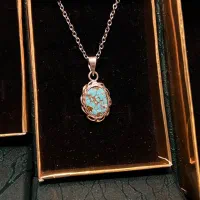 بهترین هدیه روزمادرگردنبند با فیروزه ی اصل نیشابور|جواهرات|نیشابور, هفده شهریور|دیوار