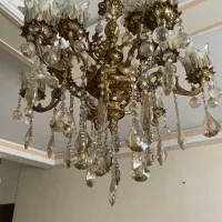 لوستر برنجی کلاسیک و زیبا|لوستر و چراغ آویز|اندیشه, اندیشه فاز ۴|دیوار