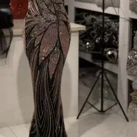 لباس مجلسی کارشده با پارچه پنلی مناسب سایز ۴۶ ۴۸