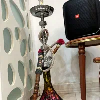 قلیان برنجی طرح دار مرتب