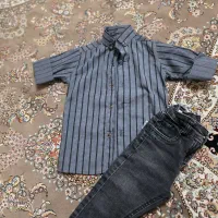 پیراهن و شلوار لی ذغالی