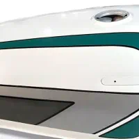 باک موتور سیکلت تخت سفید