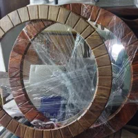 آینه گرد با قاب ام دی اف وکیوم|آینه|فردیس, انبار نفت|دیوار