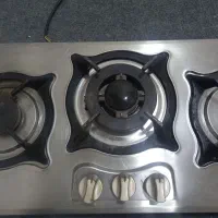 اجاق گازروکابینتی۳شعله .استیل.کم کارکرده|اجاق گاز و لوازم برقی پخت‌وپز|خمیر, |دیوار