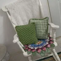 کوسن بافی شال مبل ست شالگردن وکلاه|رختخواب، بالش، پتو|سلماس, |دیوار