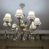 لوستر آب طلا و آباژور|لوستر و چراغ آویز|تهران, ارم|دیوار