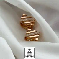 انگشتر مربع هاشوری نگین دار ژوپینگ(آنیتا اکسسوری)|بدلیجات|اردبیل, |دیوار