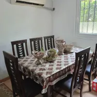 میز شش نفره با حکاکی چوب