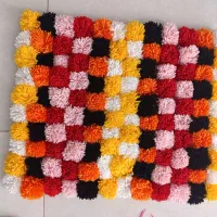 باسلام پادری دست بافت با کاموا.بارنگهای شادومتنوع.