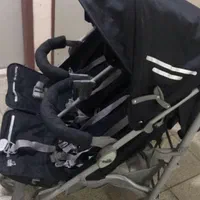 کالسکه دوقلو  مارک  کم  ایتالیایی اصل سرمه ای رنگ|کالسکه و لوازم جانبی|اصفهان, بوستان آینه خانه|دیوار