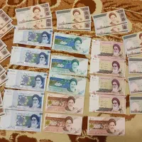 ۳۸ عدد اسکناس قدیمی خشک بانکی