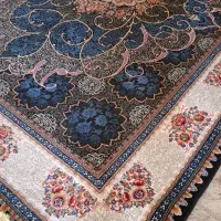 سرمه ای کاربنی جفت ۱۲متری تمام‌ نخ|فرش|گنبد کاووس, |دیوار