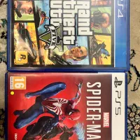 بازی gta v ‌ps4 و spiderman2 ps5