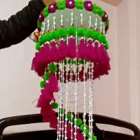 اویز مرواریدی کاموایی|صنایع دستی و سایر لوازم تزئینی|مسجد سلیمان, |دیوار