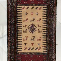 گلیم سفره و پادری دستبافت|گلیم، جاجیم، گبه|شیروان (خراسان), |دیوار