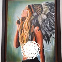 تابلو رنگ روغن سرخ پوست