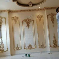 نقاشی رنگ گچبری پتینه کاری ورق طلا کناف راویز|خدمات پیشه و مهارت|بندرعباس, |دیوار