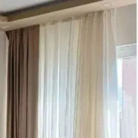 پرده پذیرایی و پرده بالکن و کنار پرده مخمل ترک