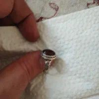 انگشتر نقره عقیق سرخ یمنی