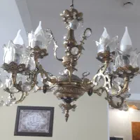 لوستر برنجی ۵شعله