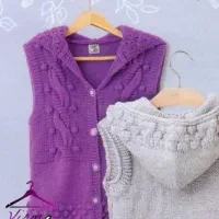 جلیقه بافتنی بنفش