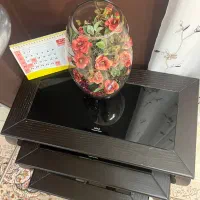 میز وسط بزرگ و گلدان رو میزی همراه با گلدان