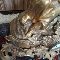 مجسمه برنز فرانسوی قدیمی ساعت نیاز به تعمیر|کلکسیون اشیاء عتیقه|تهران, فردوس|دیوار