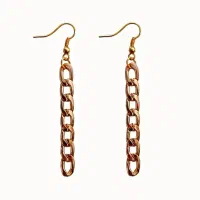 گوشواره زنانه طلایی جنس فلز آلومینیوم فروشی