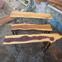 میز کنسول شلف کافی بار چوبی روستیک|بوفه، ویترین، کنسول|کرج, شهرک سهرابیه|دیوار