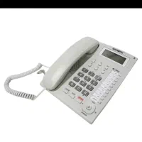 چهار عدد تلفن رو میزی مشکی و سفید