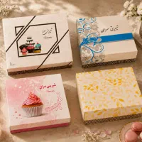 جعبه شیرینی و دیس مقوایی