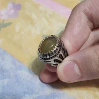 ۳ انگشتر نگین سنگ اصل طبیعی رکاب استیل دانه ای ۱۰۰|جواهرات|رشت, رشتیان|دیوار