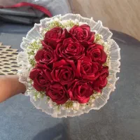 دسته گل مصنوعی‌ربانی(روبانی)یلدا،روز پدر،ولنتاین|گل مصنوعی|یزد, |دیوار