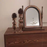 آینه و شمعدان چوبی