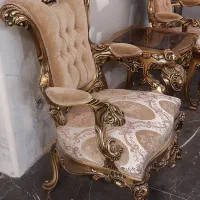 ست مبلمان ۷ و نهارخوری ۸ نفره استیل و کنسول و آینه