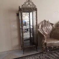 بوفه و ساعت برنجی سنگین گل رز درجه یک