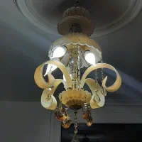 لوستر کریستالی۱۲ شاخه و کنارسالنی +دیوارکوب|لوستر و چراغ آویز|تهران, اتابک|دیوار